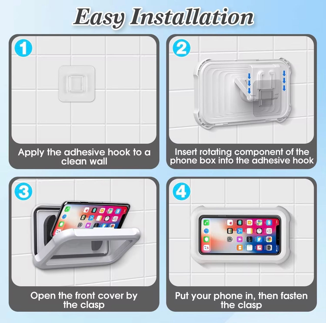 Waterproof phone holder